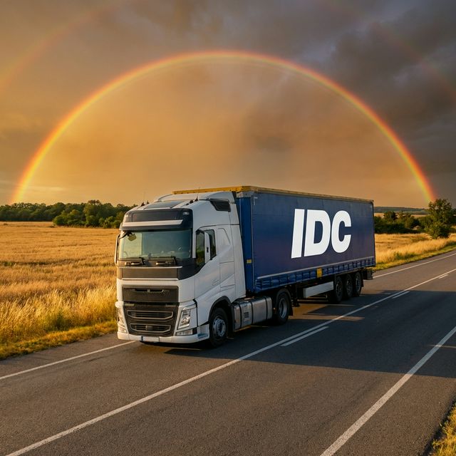 Camion IDC S.R.L. transport intern pe autostradă în România